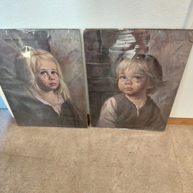Set di quadri con ritratto di bambino