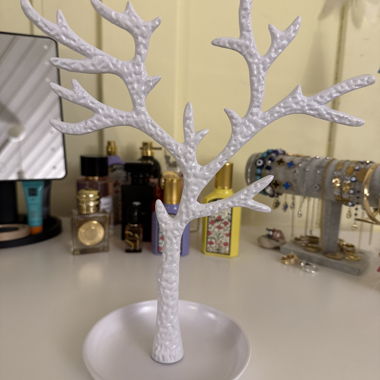 Albero portagioie bianco con ciotola