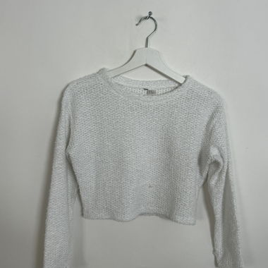 Pull à maille douce blanche