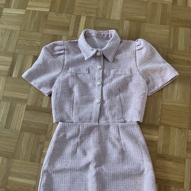 Pink Tweed Blazer and skirt set