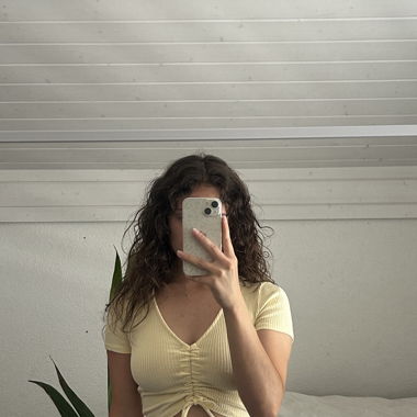 Yellow crop top