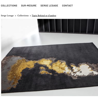 Tapis SERGE LESAGE « Behind or d’Ambre » 250x350