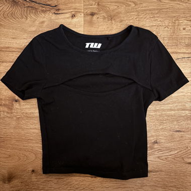 Crop top nero 