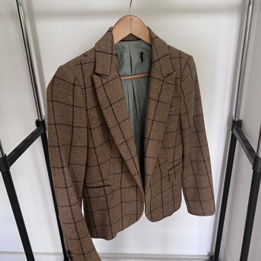 Karierter Wollblazer