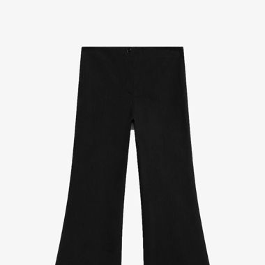 WIDE-WITH STRIPED DETAIL - Stoffhose - black