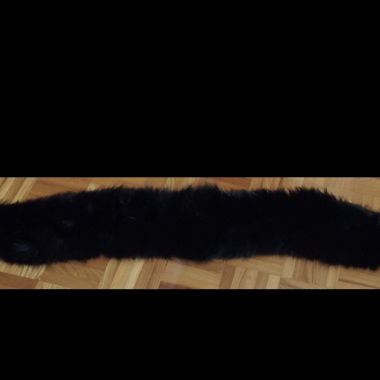 Black faux fur neck warmer/scarf