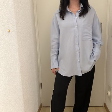 Oversize Blauer Hemd