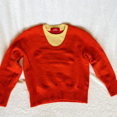Maglione Arancione ZARA Geld