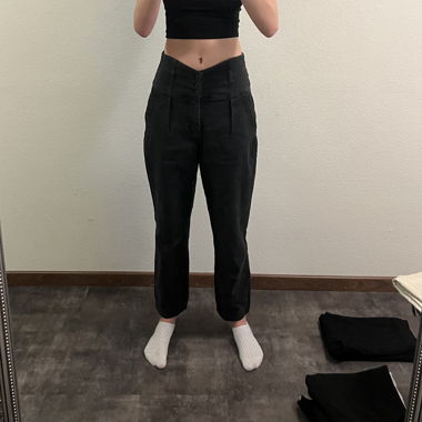 Pantalons noirs taille haute