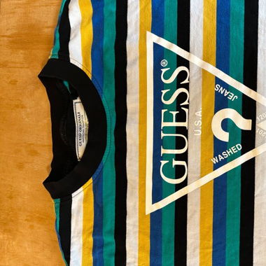 Guess Jeans Vista Striped Vintage T-Shirt.