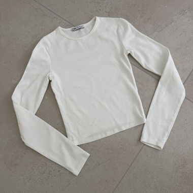 Weisses Langarmshirt Gr. S