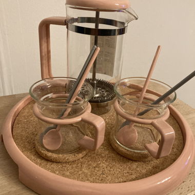 Set French Press Vintage pour café