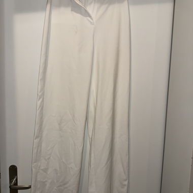 White wide-leg pants