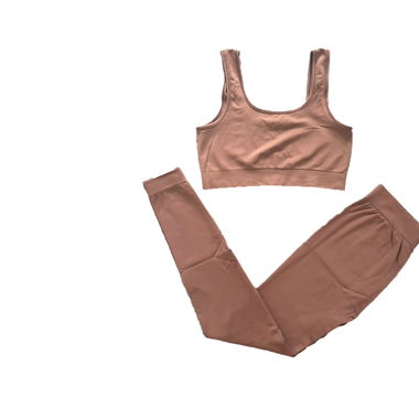 brown H&M sports set