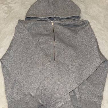 Felpa con zip grigia XS