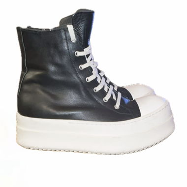 Rick Owens Mega Bumper Cuir Noir