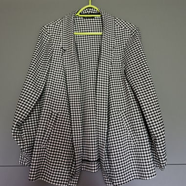Schwarz-Weiss Vichy-Blazer