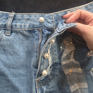 Customized summer denim shorts - Size 36/S - Cool!