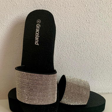 Bling Bling Pantolette silber