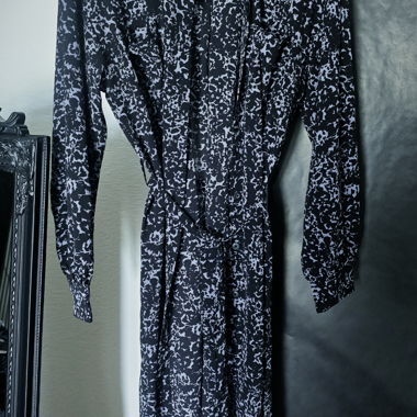 Robe portefeuille noir et gris