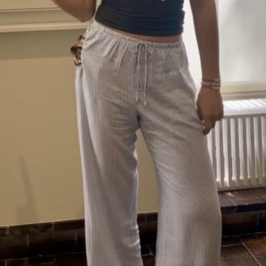 Striped flowy summer pants