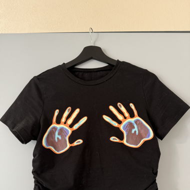 Crop-top with Handprints
