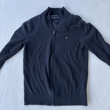 Schwarzer Tommy Hilfiger Cardigan mit Reissverschluss