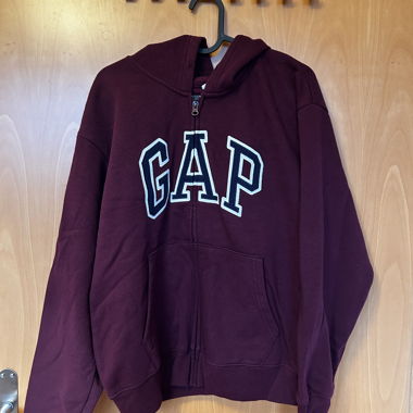 Gap dark red zip hoodie