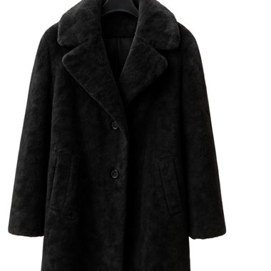 Manteau fausse fourrure marron