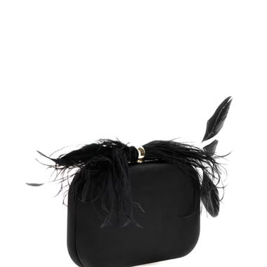 Guess Black Feather Clutch