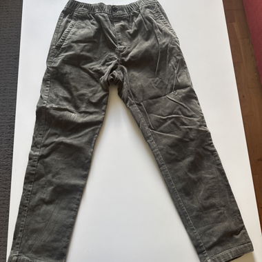 Pantaloni grigi in velluto a coste
