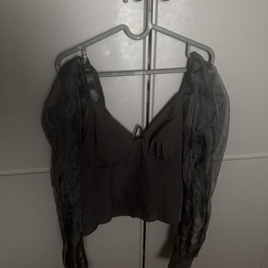 Haut ASOS noir à manches transparentes