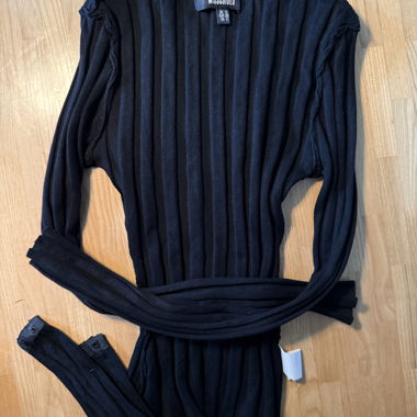 Missguided Black Ribbed Body