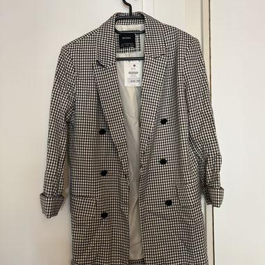 Blazer a quadri Bershka