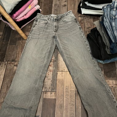 pantalon zara gris