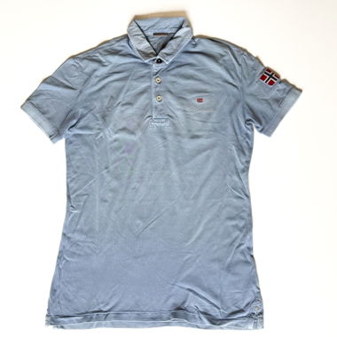 Vintage Napapijri Poloshirt hellblau L