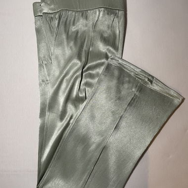 Zara fabric trousers light green