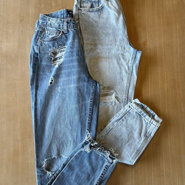 Set di 2 pantaloni jeans mom