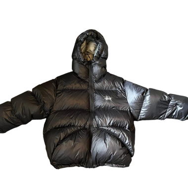 Stussy Puffer Jacke schwarz grau