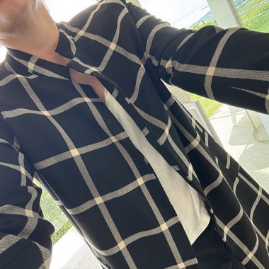 Veste de blazer à carreaux