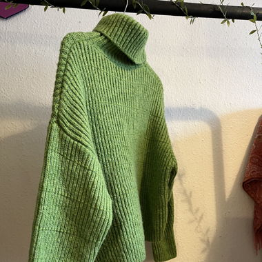pull tricot vert