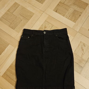 Gonna in jeans nera Tagl. 40
