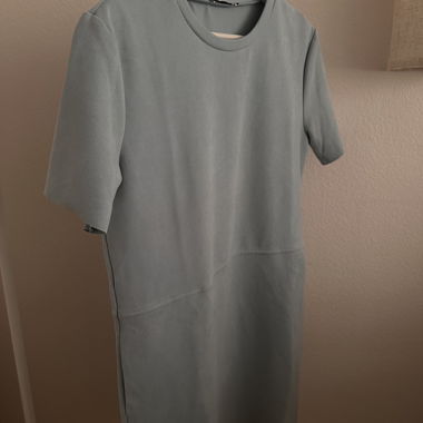 ZARA Light Blue Short-Sleeve Dress