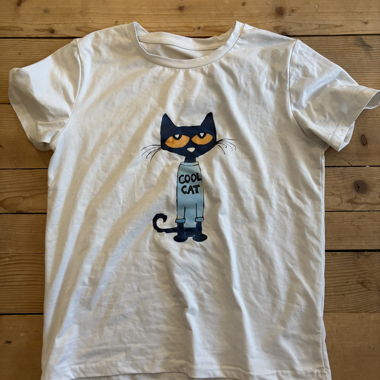 T-shirt Cool Cat blanc