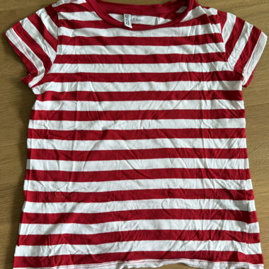 H&M Divided red white striped t-shirt