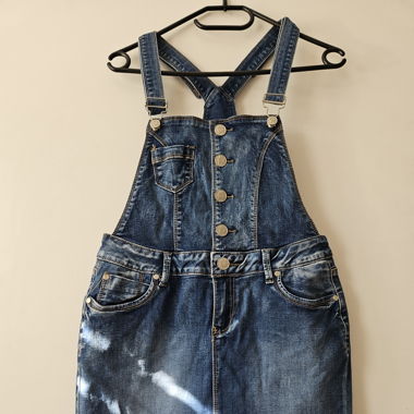 Salopette jupe en jean