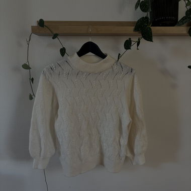 Pull en maille blanc