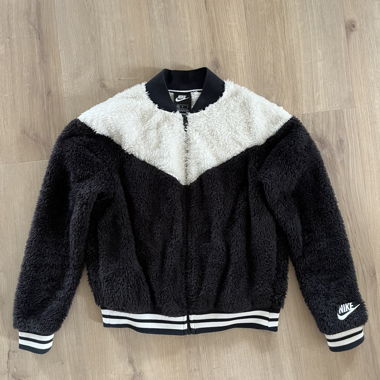 Giacca Nike in pile Nero/Bianco