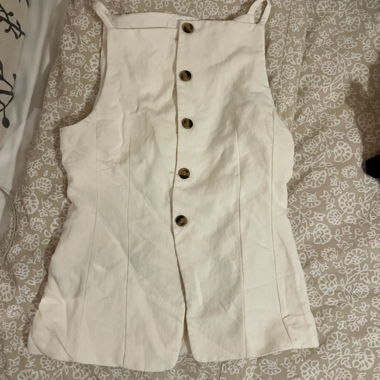 Beige Vest Top