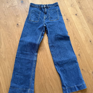 Bershka wide leg blue jeans EU 38